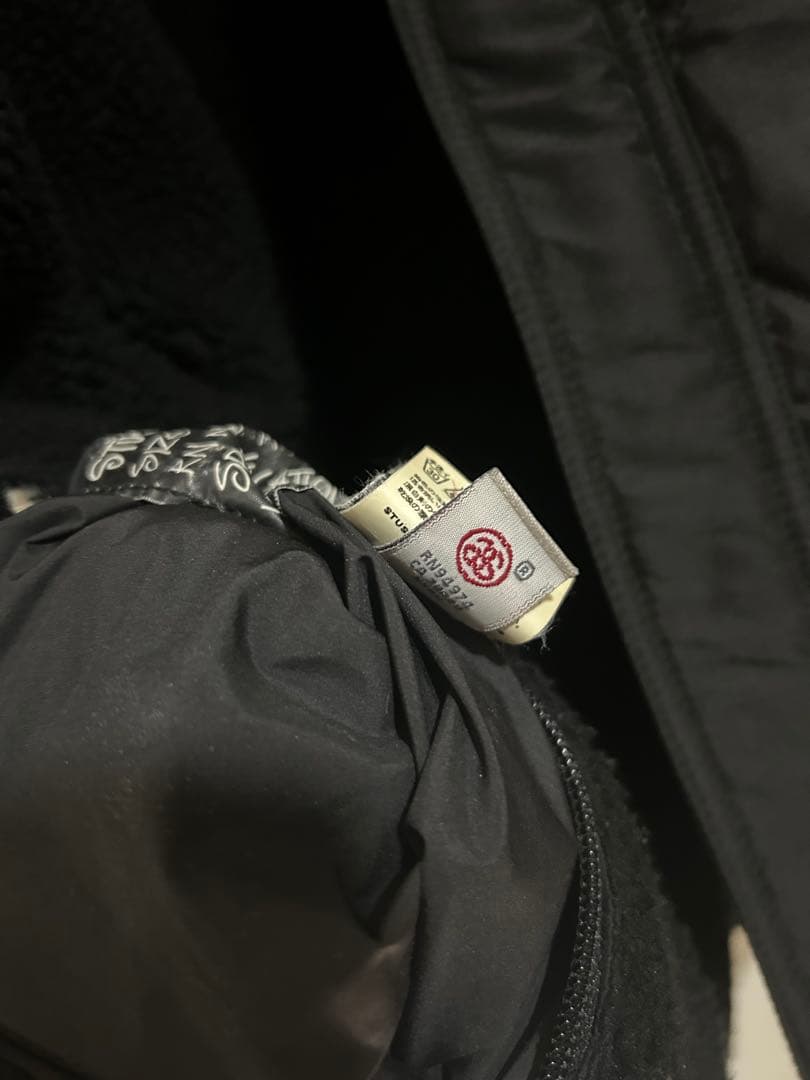 Stussy ブラック キルティングアウター リバーシブル