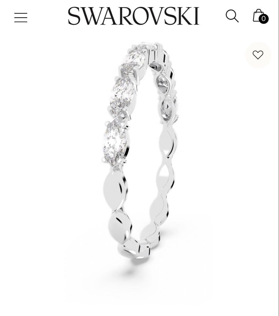 SWAROVSKI マーキスカット, ホワイト, ロジウム・プレーティング