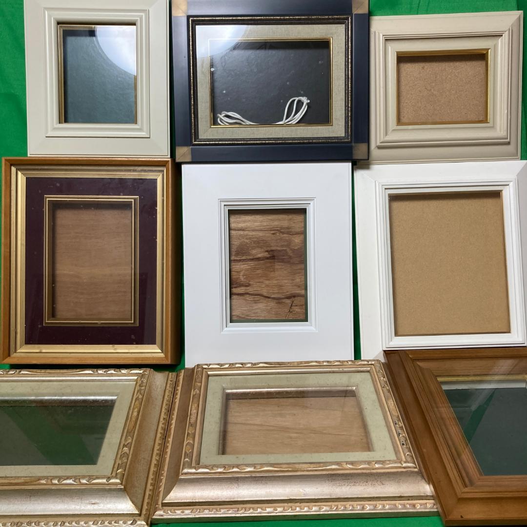 木製写真額縁 9枚セット
