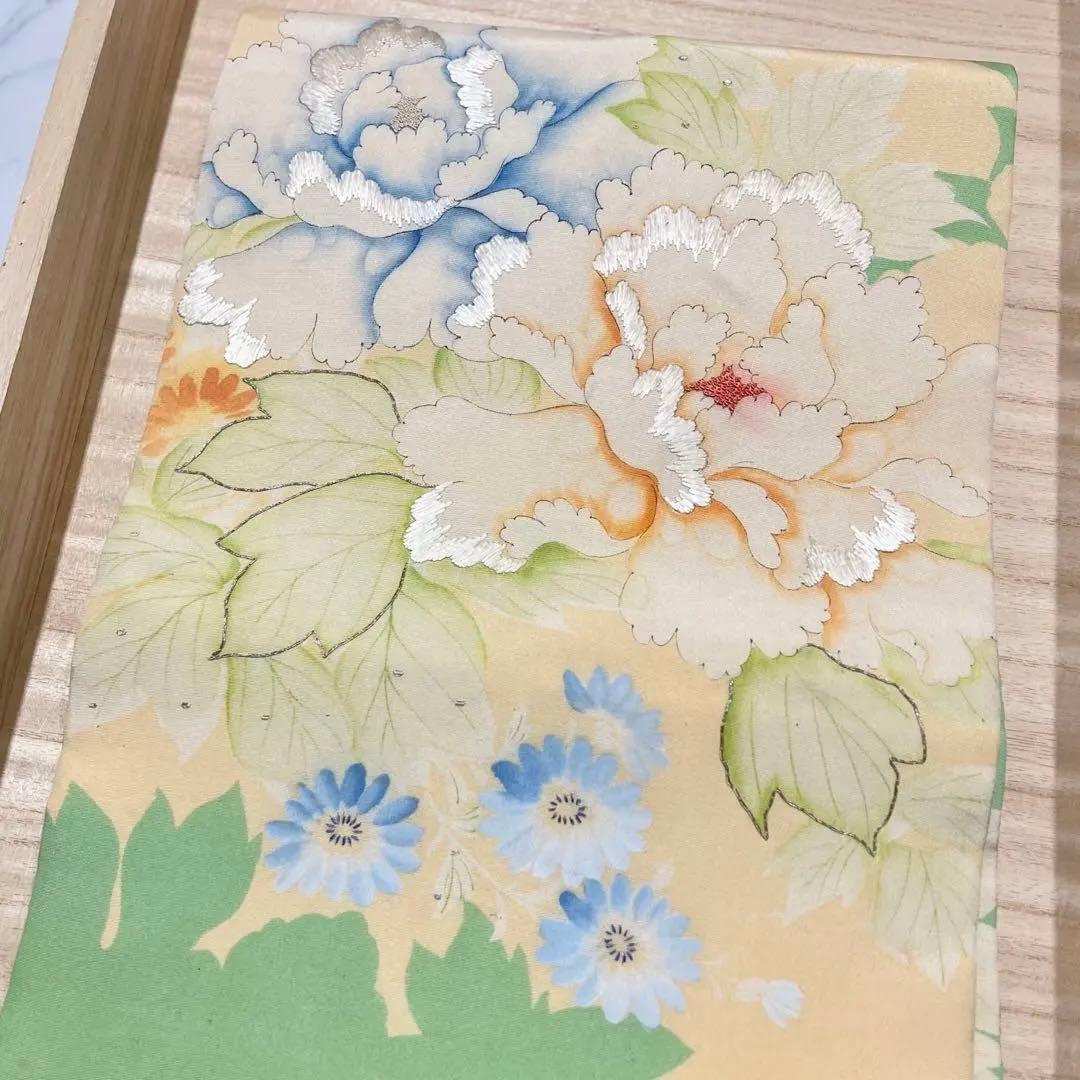 ◇限定出品◇牡丹と菊のアンティーク名古屋帯 蘇州刺繍