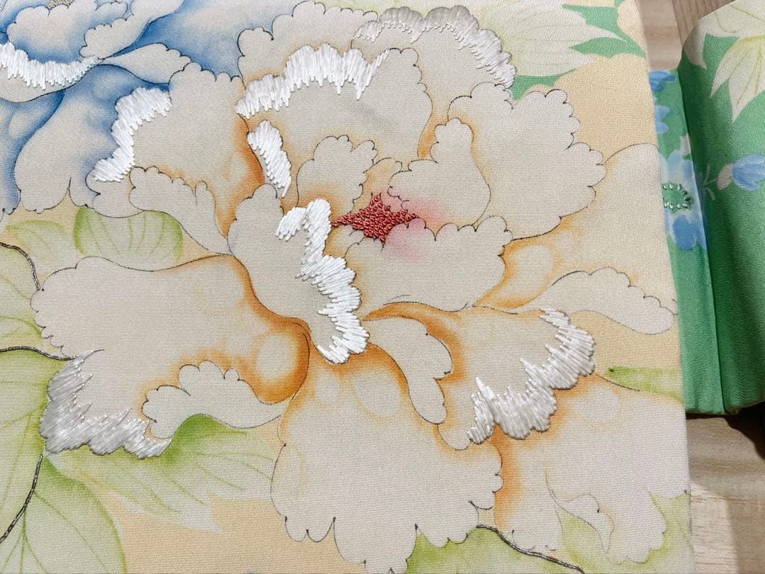 ◇限定出品◇牡丹と菊のアンティーク名古屋帯 蘇州刺繍