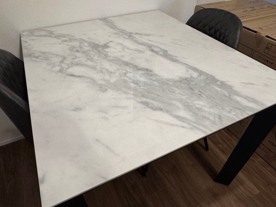 【ウララ♡】グラナダ　セラミック　大理石調　ダイニングテーブル　幅90