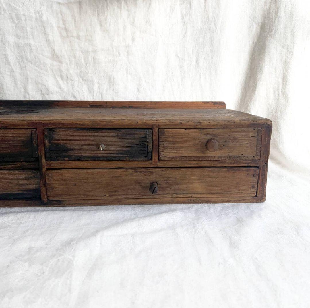 青燕 19世紀後期 時計職人の小引き出し 古道具 ドロワー アンティーク