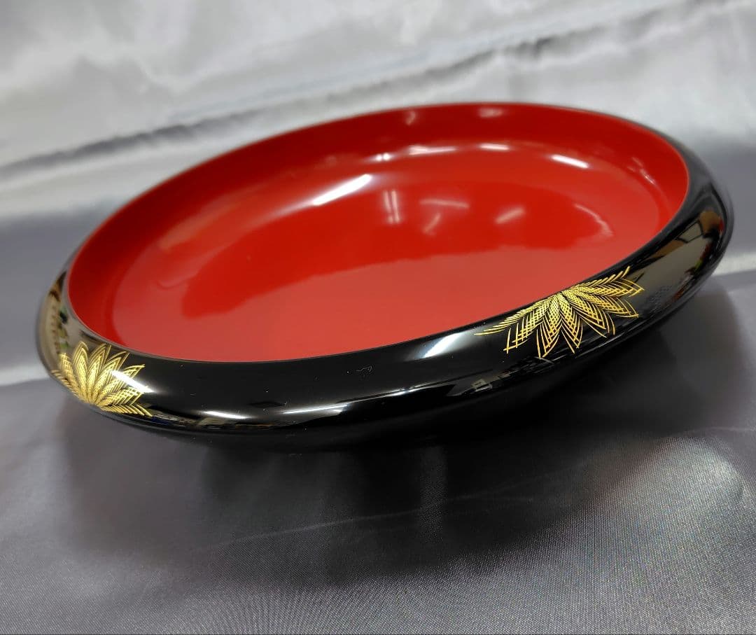 輪島塗　お盆　漆　未使用品　昭和レトロ【値下不可】