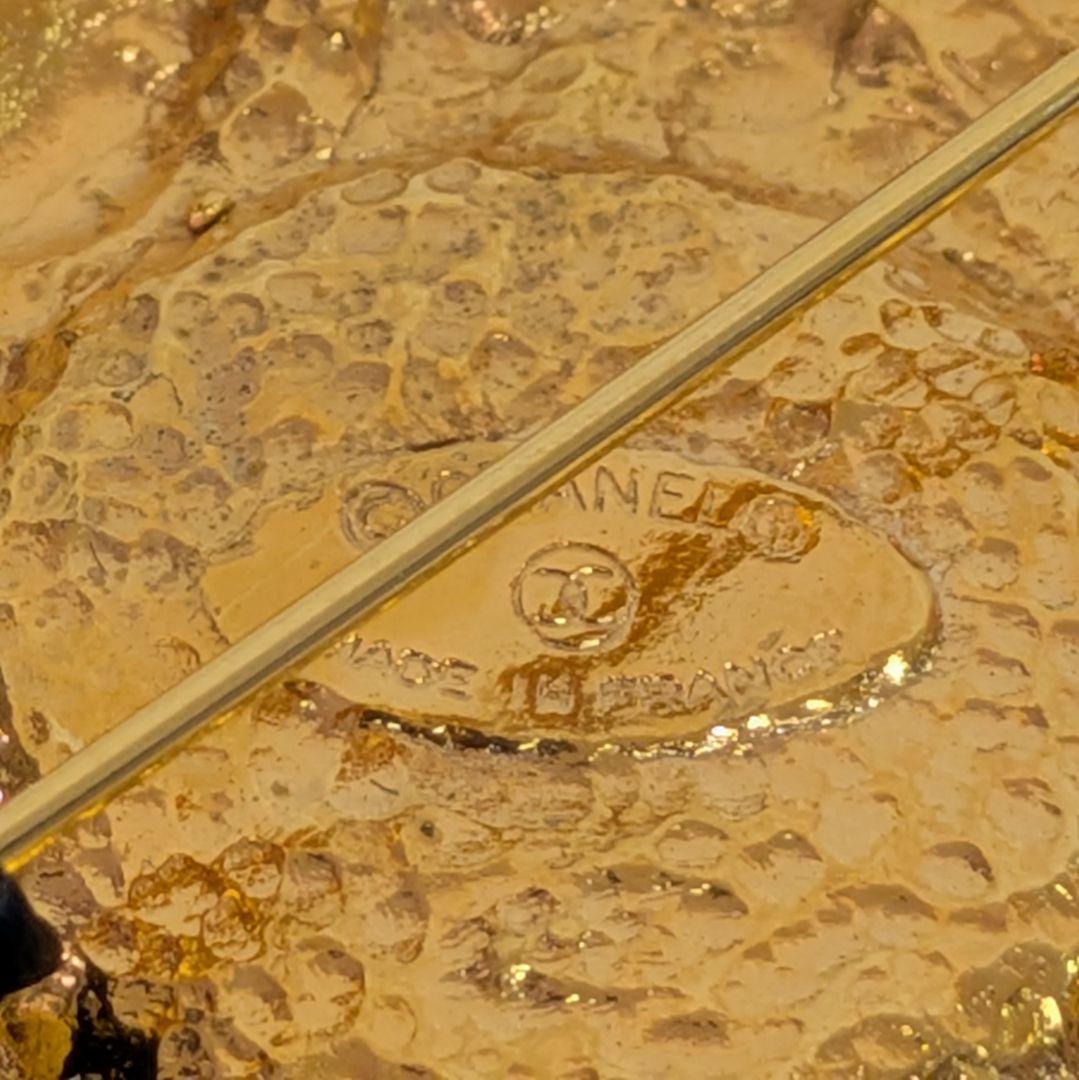 た*や様 Z181/CHANEL フェイクパール 菱形 ブローチ ゴールド シャ