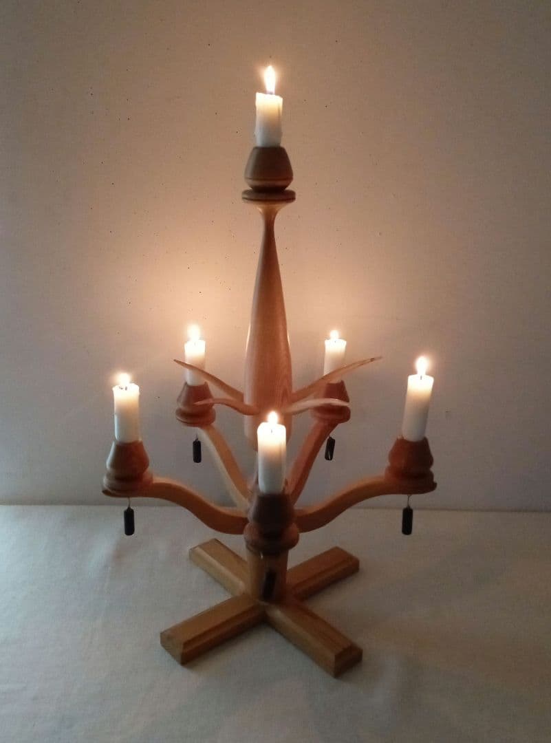 木製キャンドルホルダー 木工芸 スウェーデン 北欧 ヴィンテージ