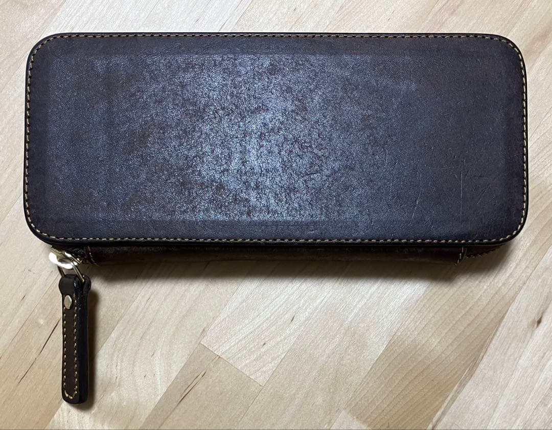 ババギア ペンケースラウンドジップ型 プエブロ タバコ/ブッテローブラウン