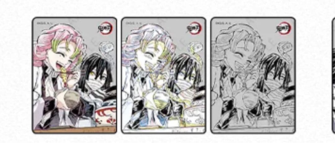 鬼滅の刃　ダイニング　お楽しみくじ　クリアカードセット　おばみつ　蜜璃　小芭内