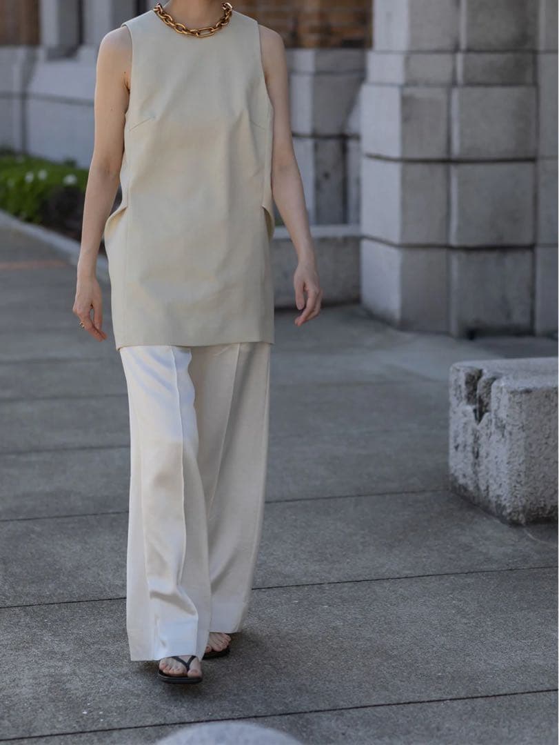 【H】neau linen tops cream