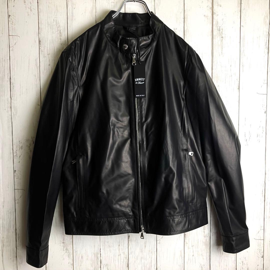 【未使用級】EMMETI エンメティ JURI ライダース ラムスキン 50
