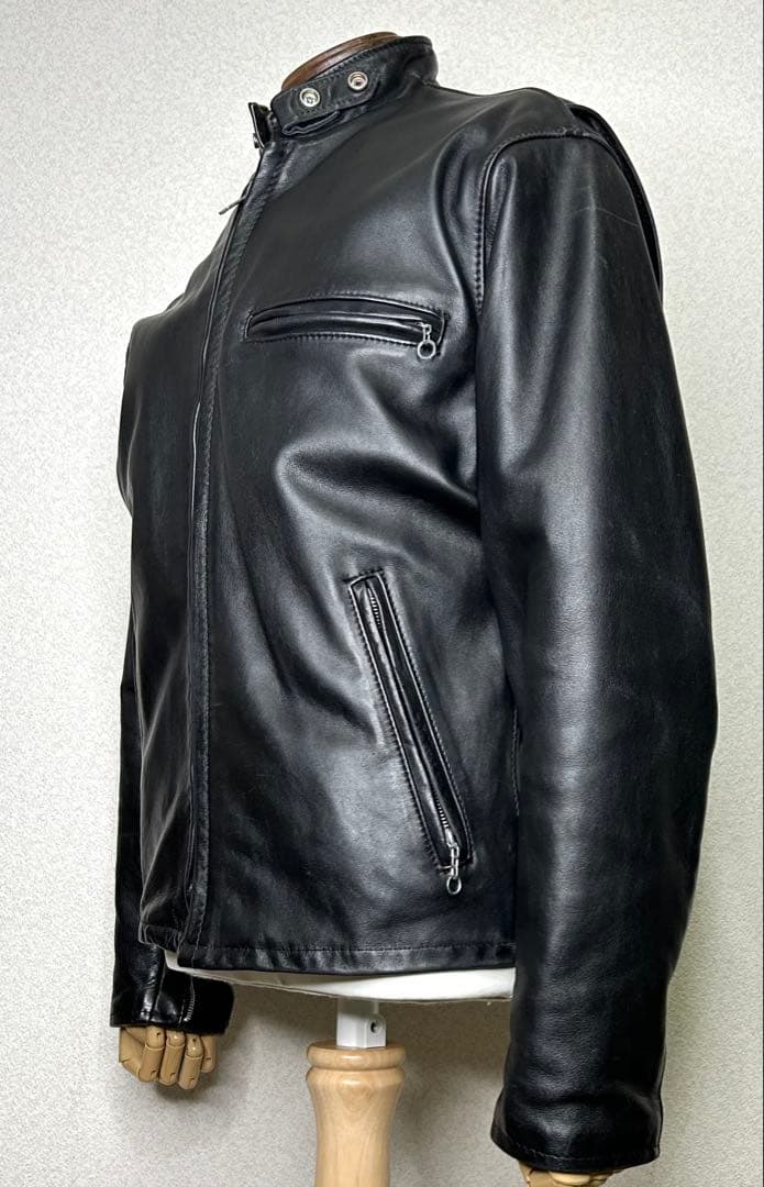 ⑦schott【38】141米国製◇革ジャンninjaハーレーgpzショベル