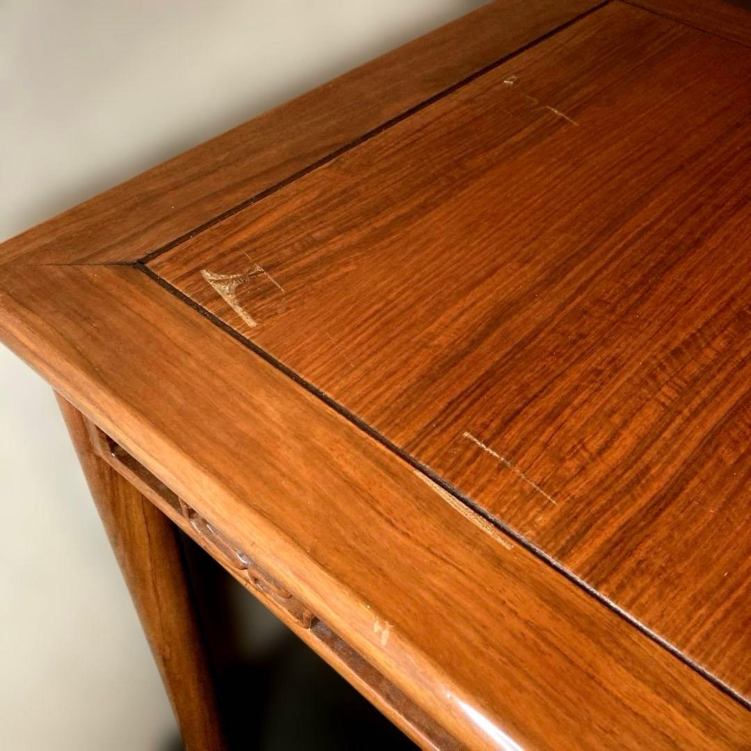 【栄華紅木】 中国家具　 チャイナアンティーク ダイニングテーブル 机　テーブル