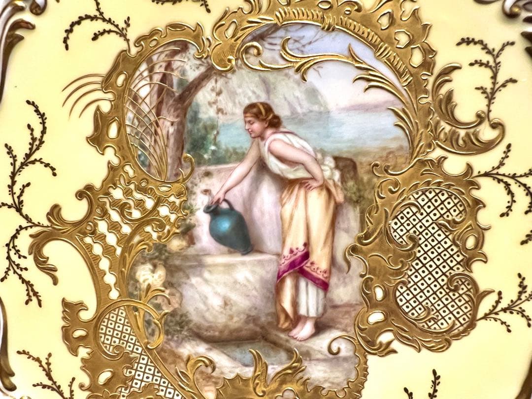 コールポート 最高峰 金彩絵付け キャビネットプレート