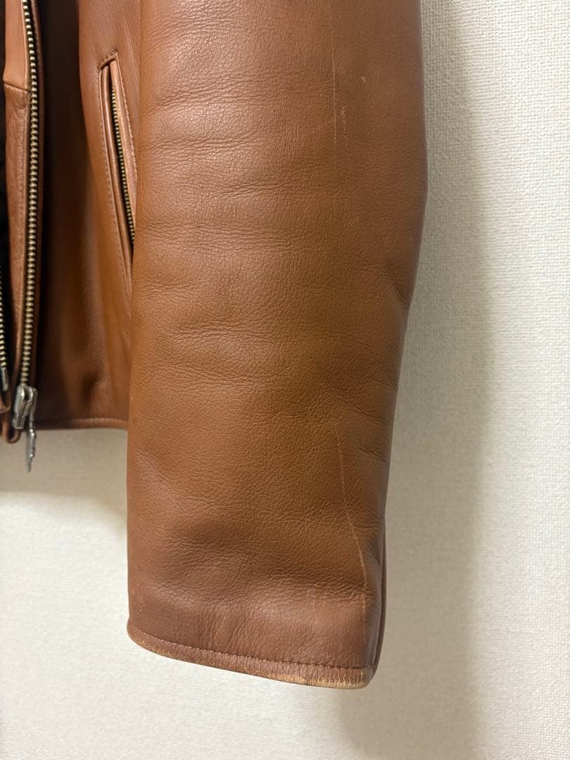 Harley Davidson ブラウン シングル　ライダースジャケット Ｌ