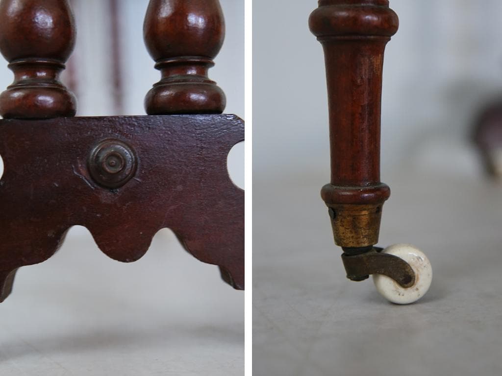 英国アンティーク木製ゲートレッグテーブル/ダイニング机/バタフライ(89-218