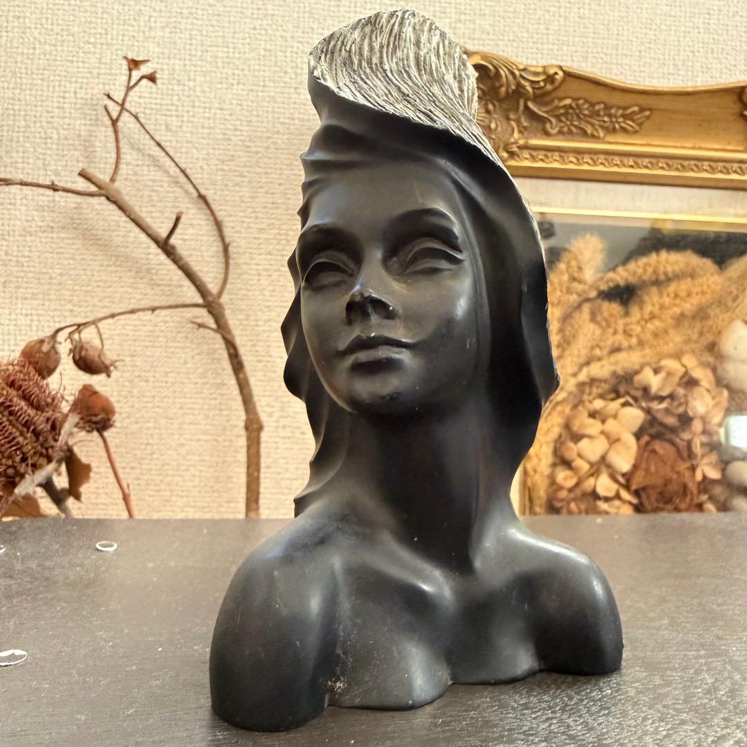 70's ビンテージ フランクシャーマン 黒珊瑚 胸像 ハワイミッドセンチュリー