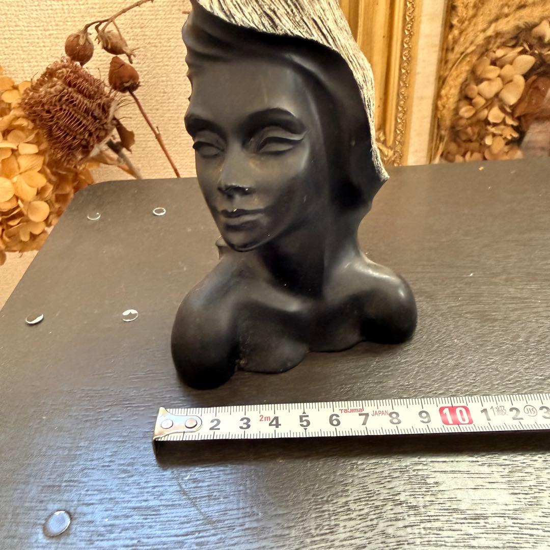 70's ビンテージ フランクシャーマン 黒珊瑚 胸像 ハワイミッドセンチュリー