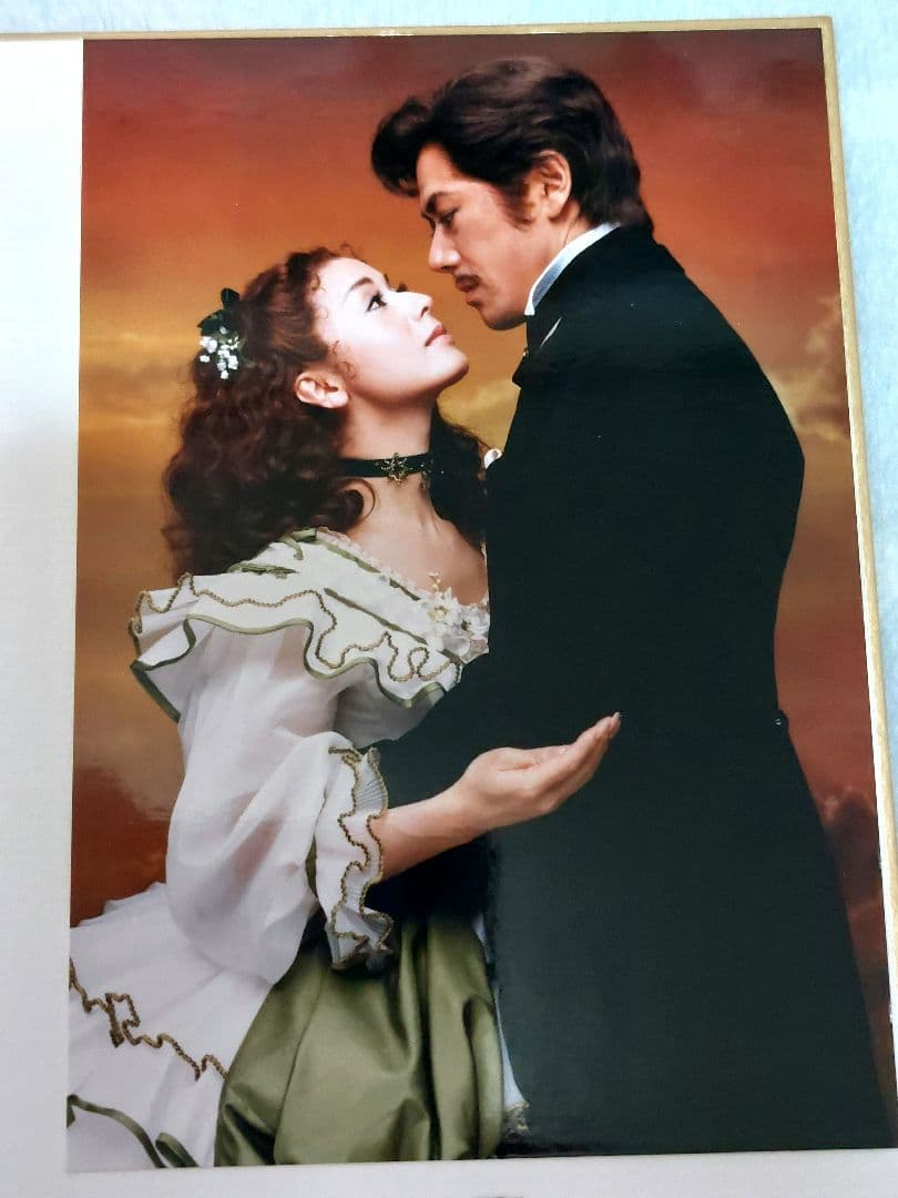 山口祐一郎 & 大地真央 サイン色紙 風と共に去りぬ パンフ付き