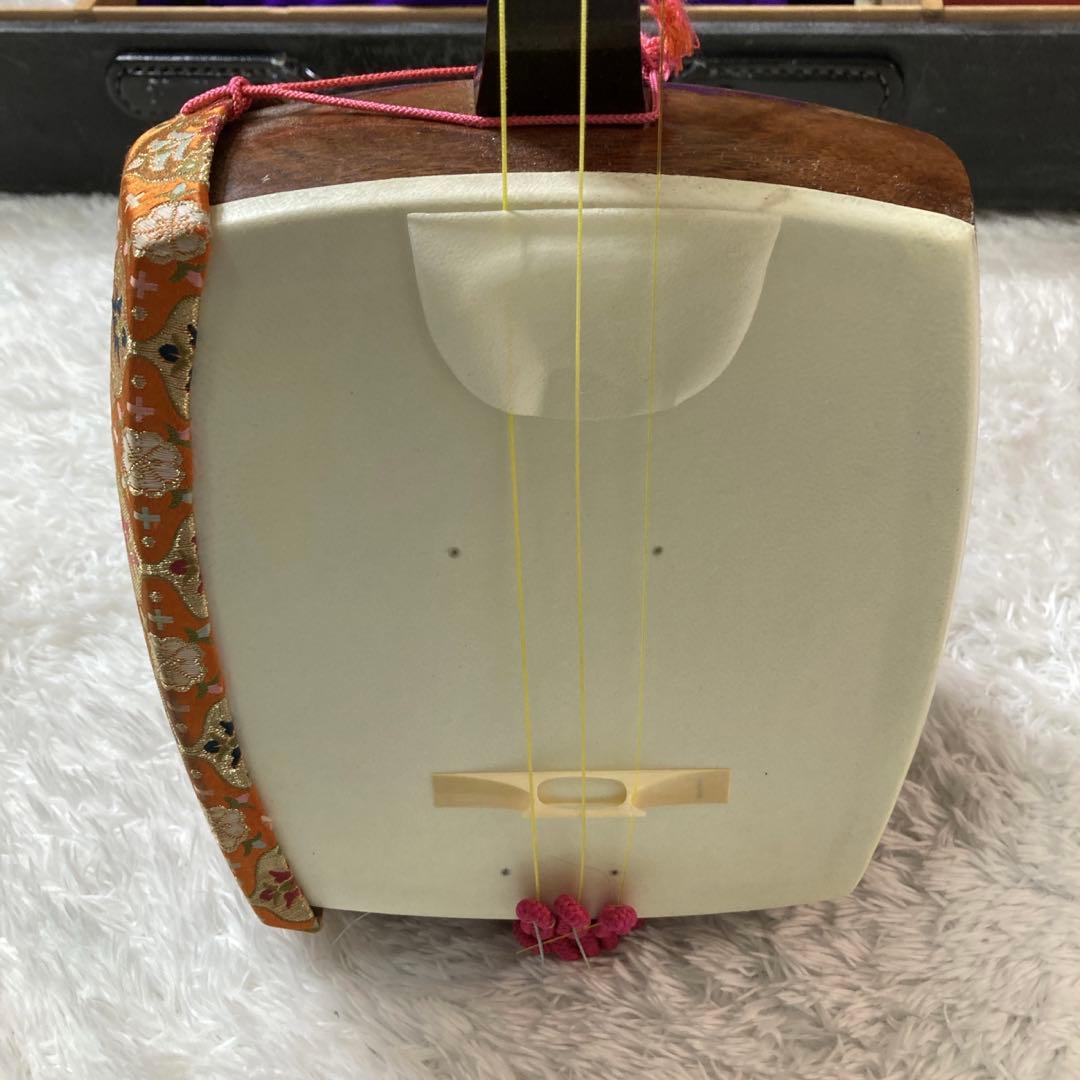 三味線　細棹　短棹　ベッコウ撥　セット　破れなし　べっこう