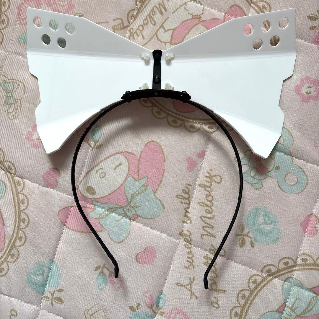 【希少/廃盤品】中央町戦術工芸　サイバー系　リボンカチューシャ　白　ホワイト