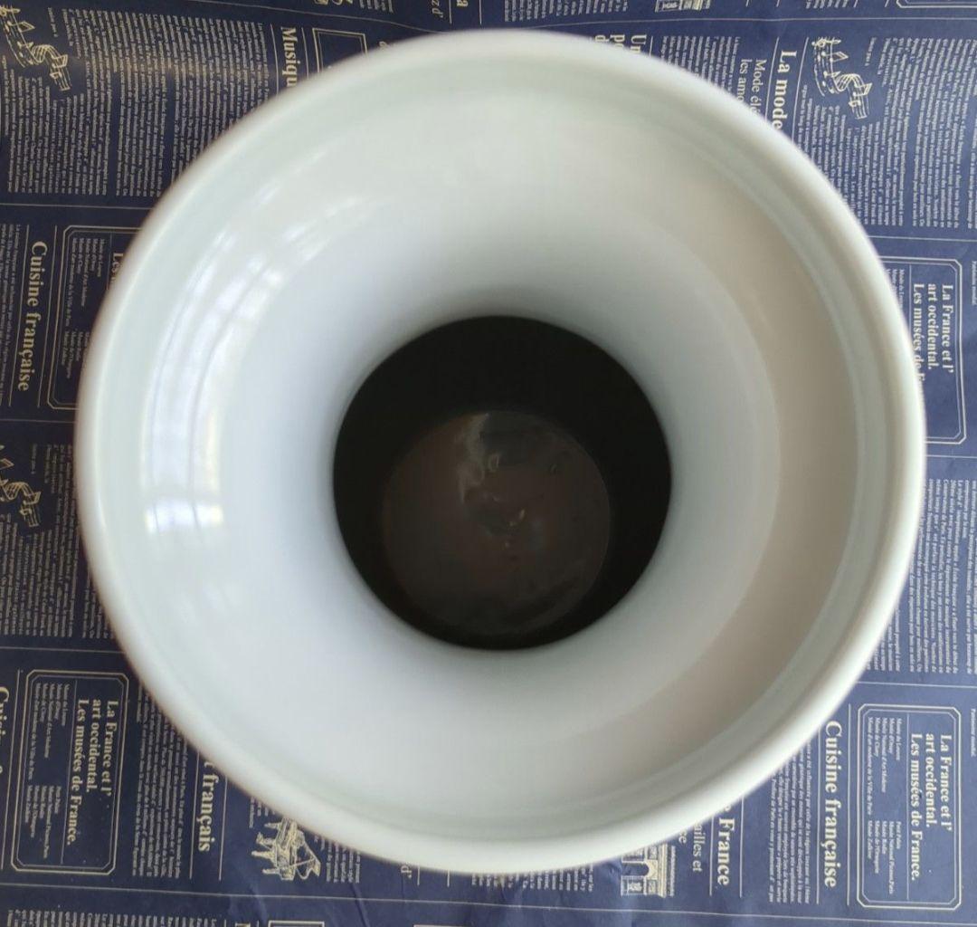 中国景徳鎮製　飾り壷　　　　漢詩孔雀牡丹瓶　花鳥図