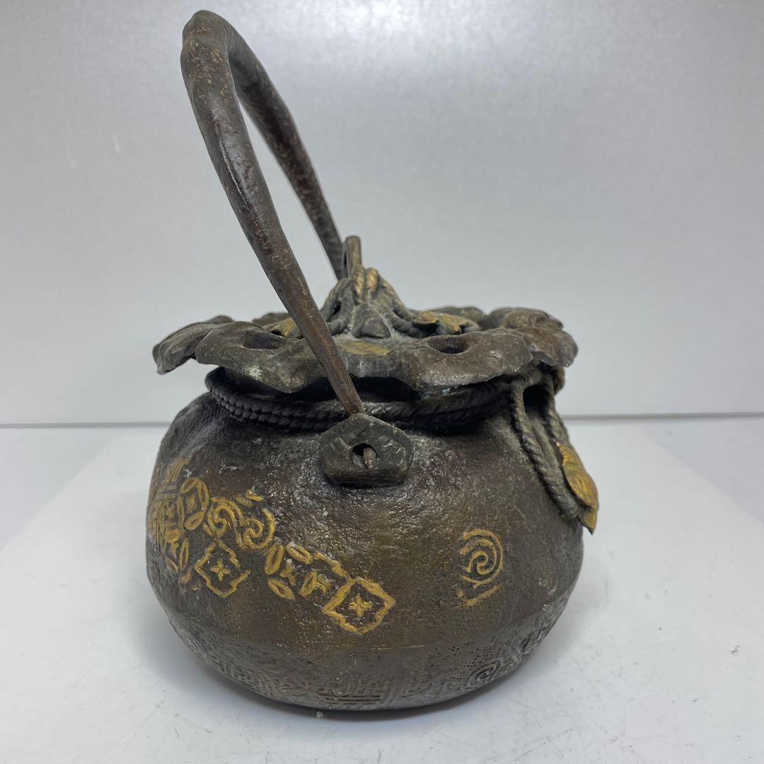 きんちゃく形　鉄瓶　2807g 東K7-1207②