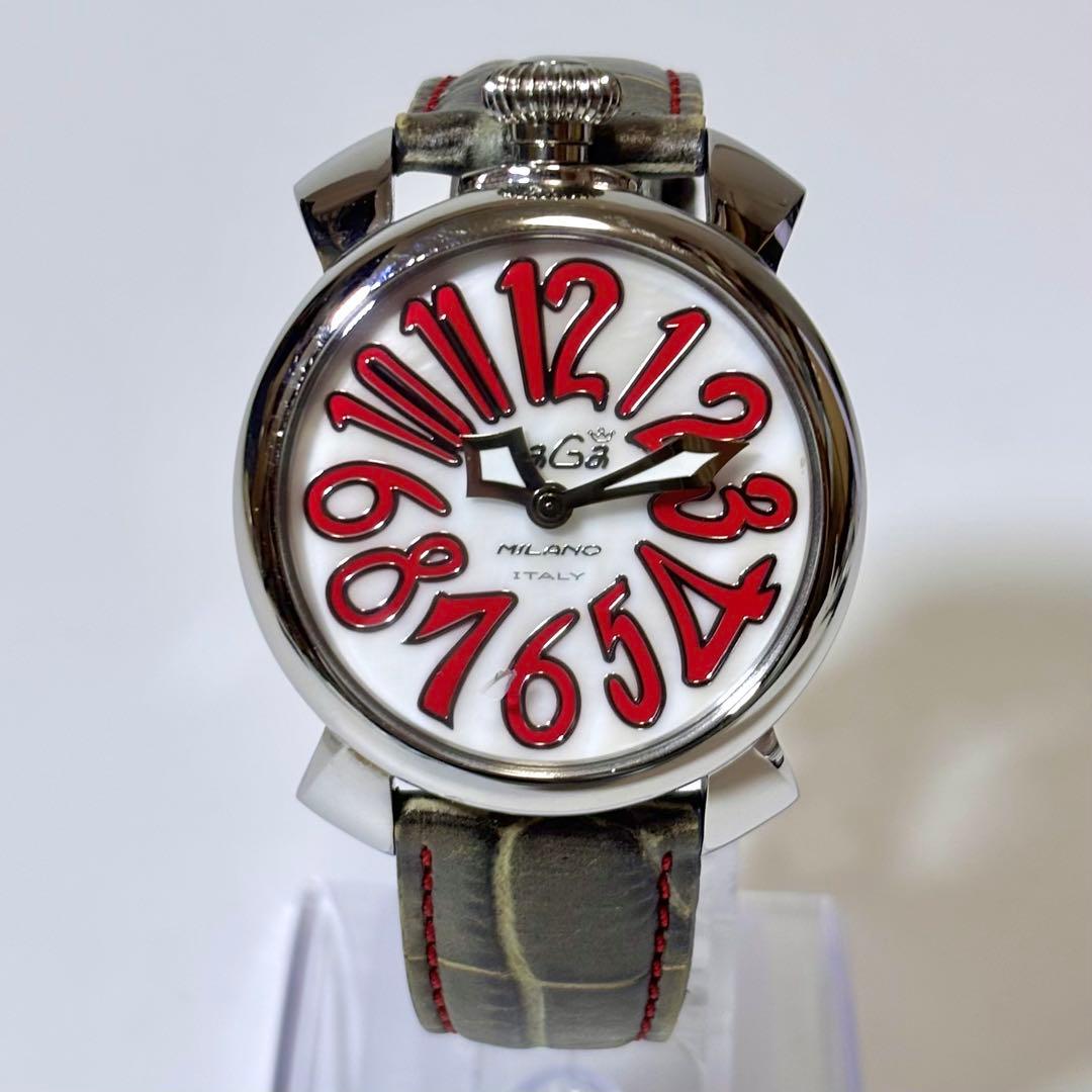 稼働 GaGa MILANO メンズ腕時計 マヌアーレ クォーツ.