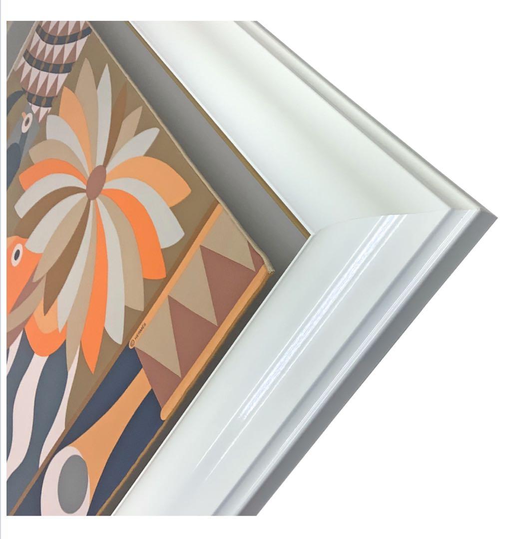 よ*ん様 エルメスカレ 45 浮かし額装