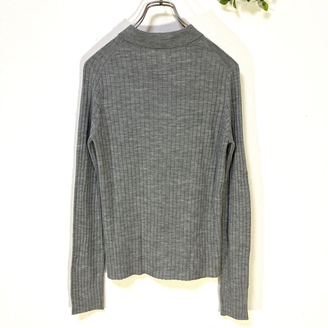 Deuxieme Classe ポロシャツニット カーディガン グレー