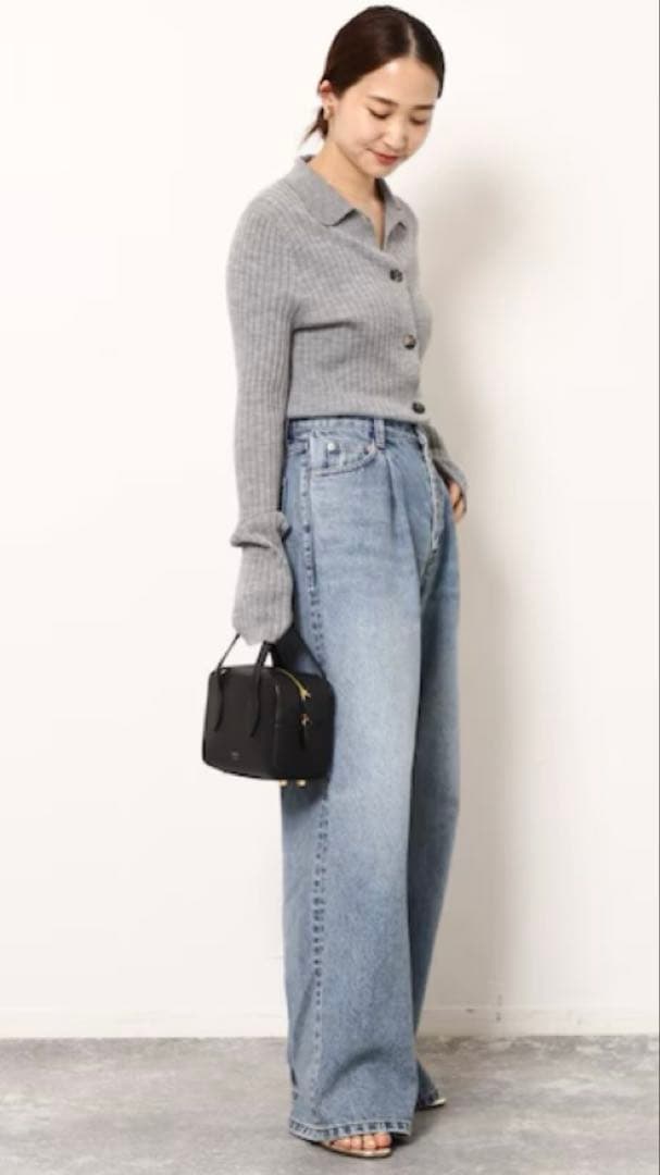 Deuxieme Classe ポロシャツニット カーディガン グレー