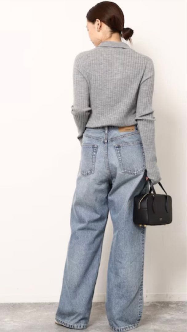 Deuxieme Classe ポロシャツニット カーディガン グレー