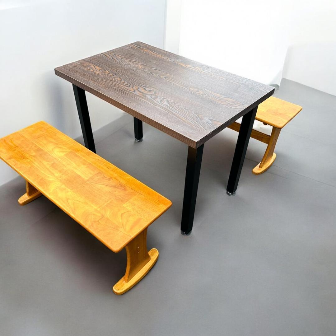 マッス　USDE ダイニング3点セット　テーブル×1　　ベンチチェアー×2
