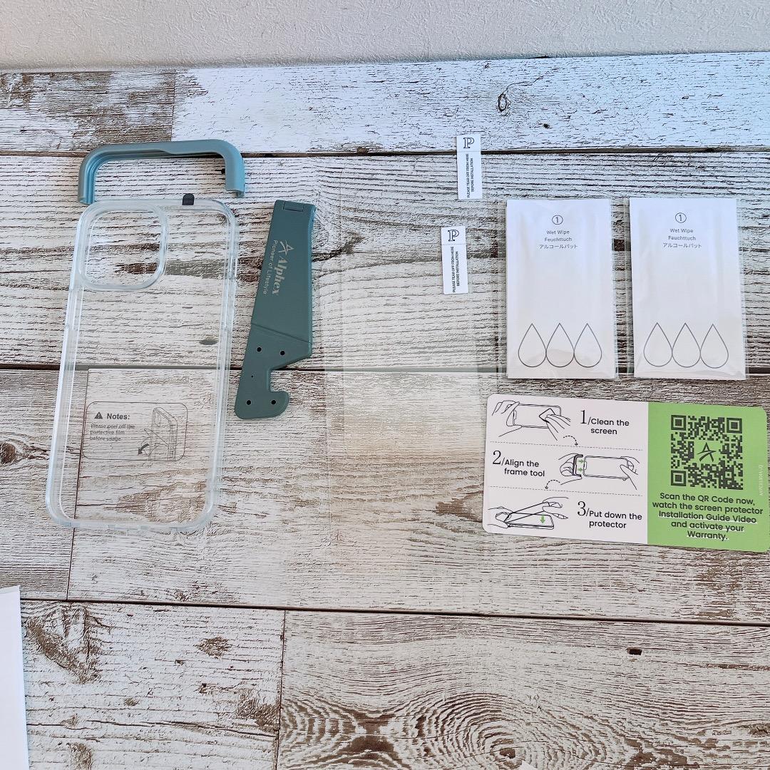 iPhone 14 pro Max クリアケース 強化ガラスフィルム 2枚