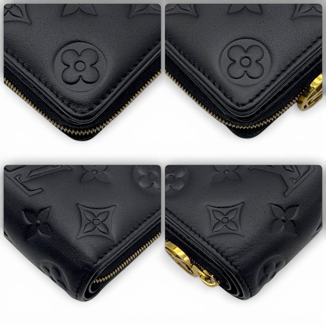 【レシート付】ルイヴィトン モノグラム クッサン ポルトフォイユ ルー 折り財布