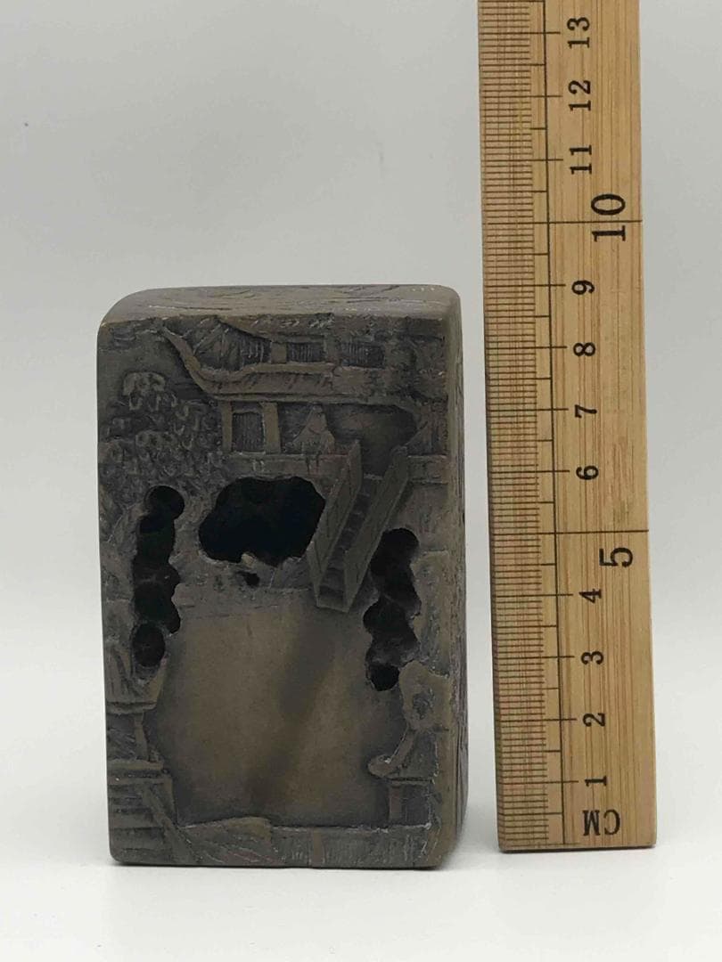 古端渓硯　清時代　乾隆　蘭亭硯　王羲之　緑端渓　緑石硯 老坑 水厳 (F-9)