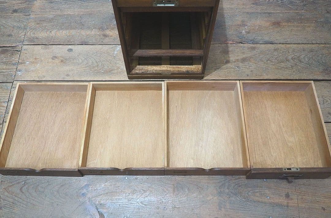 1353　ジャンク　蛇腹の小引き出し　収納棚　書類ケース　レトロ　ビンテージ