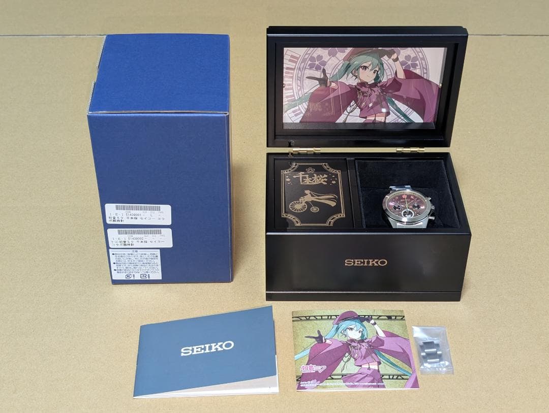 新品未使用 セイコー×初音ミク 千本桜コラボウォッチ オルゴール付き 腕時計