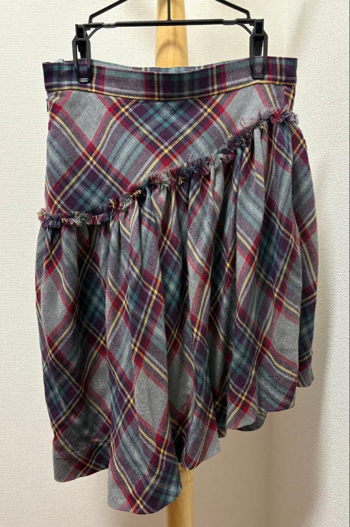 ヴィヴィアンウエストウッド ウールチェックスカート レア
