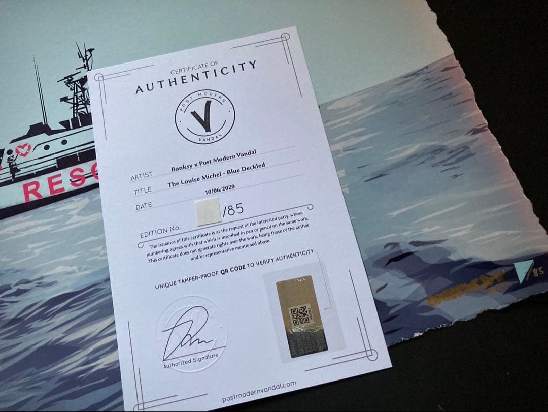 バンクシー BANKSY ポスター バルーン オリジナル　限定 COA 付き