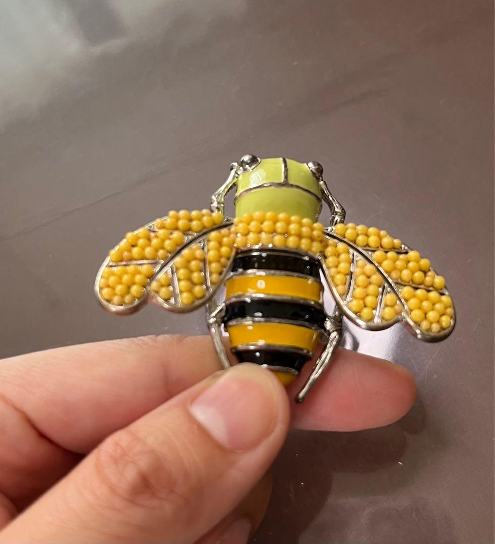 【ハッチ】マークジェイコブス 蜂 Bee 黄色 ブローチ バッジ 動物