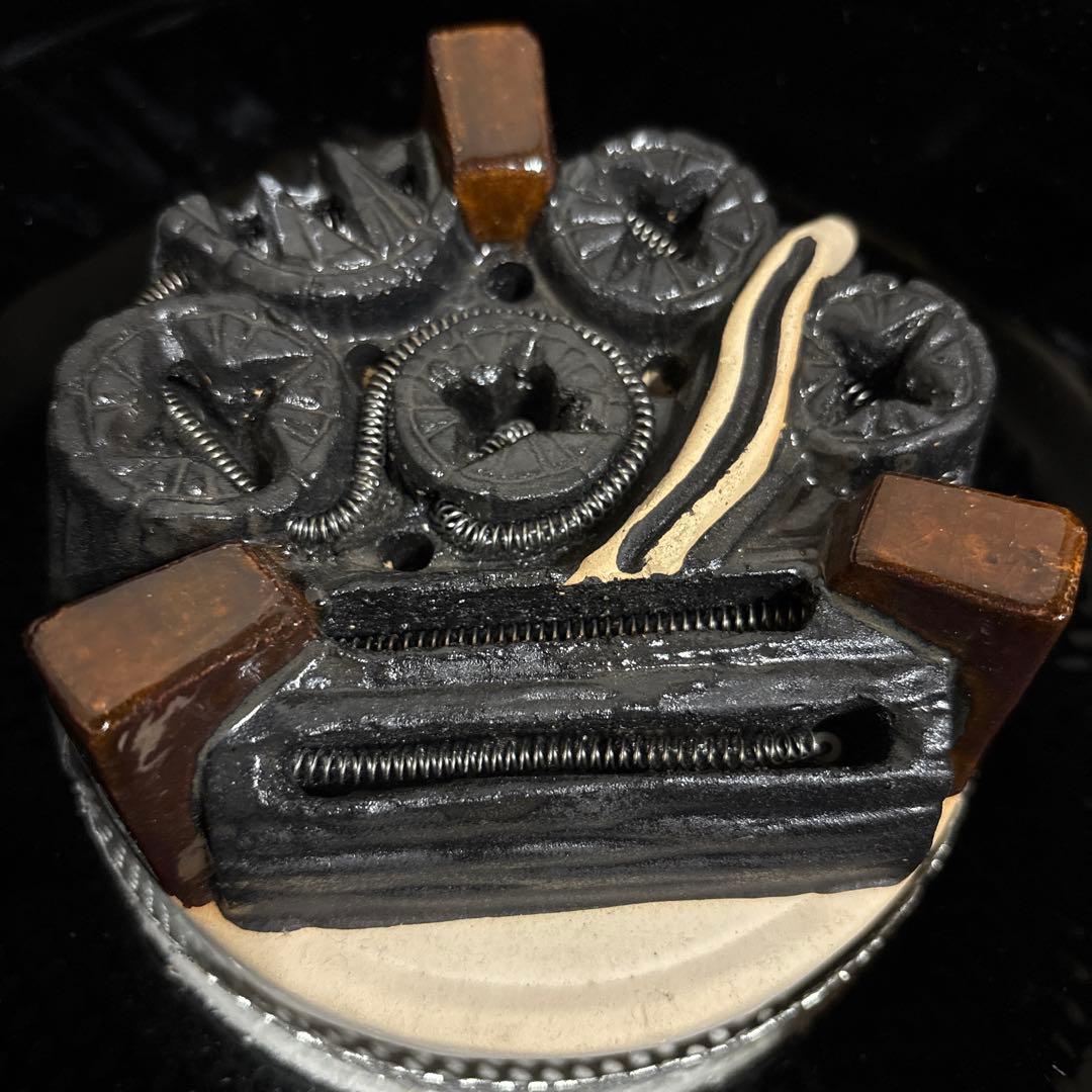 風炉型　電熱器　黒　茶道具 野々田商店 黒真塗　B 湯沸かし　直径約30cm