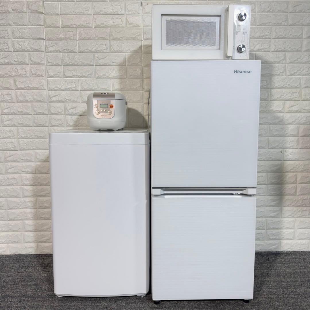 生活家電 4点セット 冷蔵庫 洗濯機 炊飯器 電子レンジ 1人暮し J115
