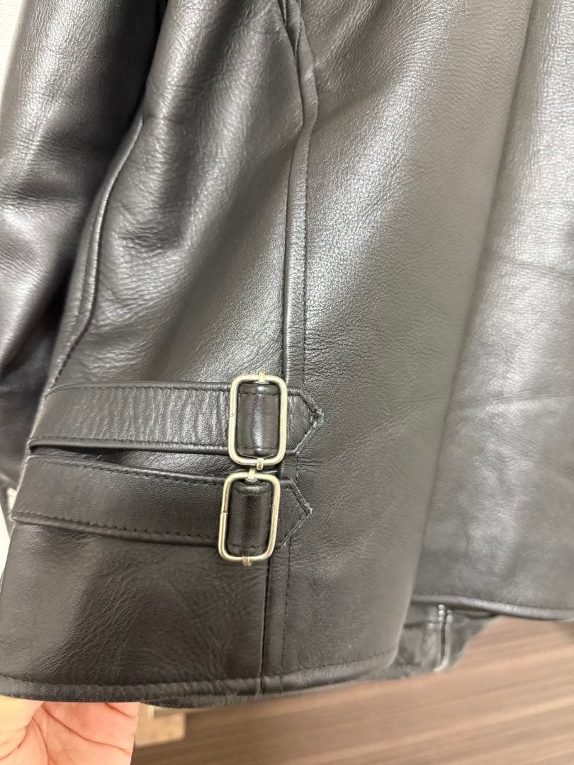 HORN WORKS グレー レザーシングルライダース