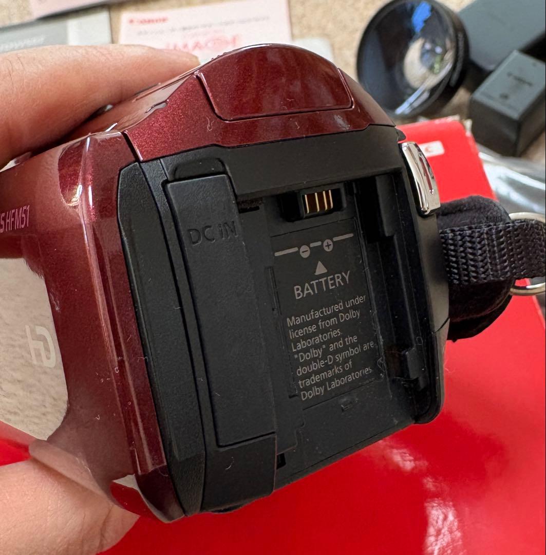 【亜由】Canon デジタルビデオカメラ iVIS HF M51 レッド