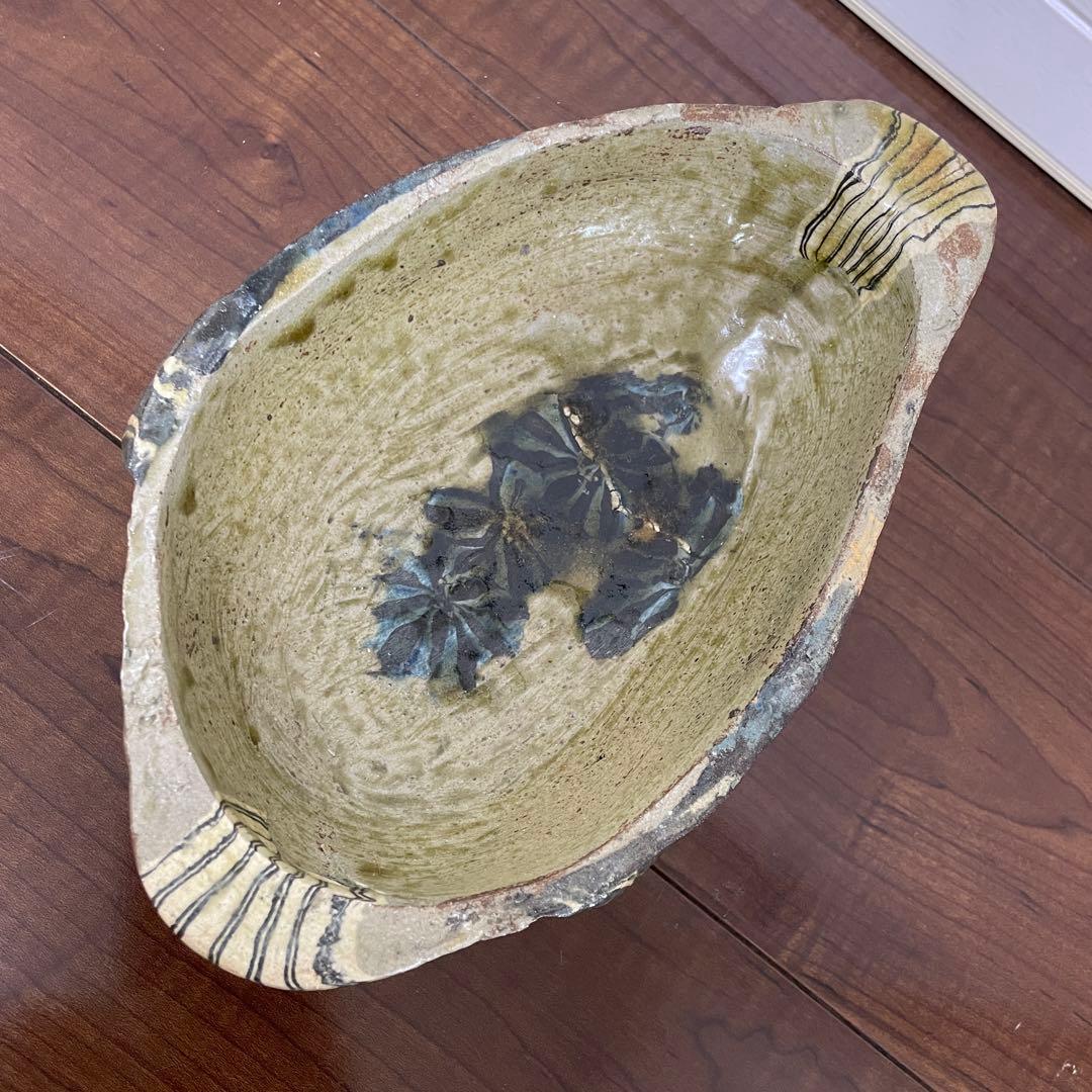 【魚の宮】　山内瑠璃子　練り込み　大島窯　置物