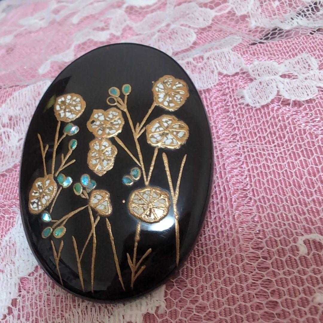 本鼈甲蒔絵ブローチ兼用ペンダント