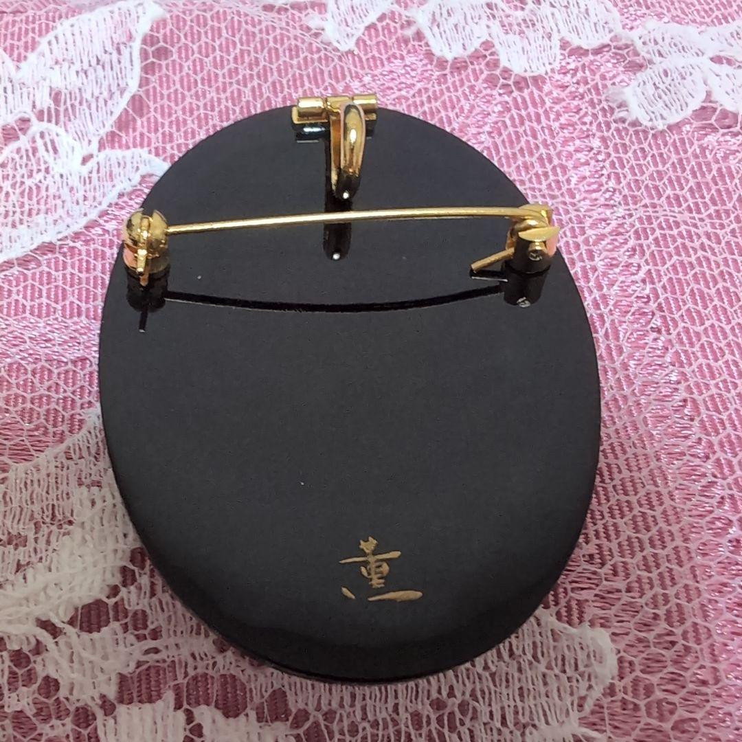 本鼈甲蒔絵ブローチ兼用ペンダント