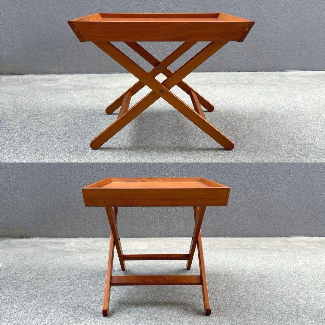 アンティーク 木製 サイドテーブル ローテーブル チークカラー コーヒーテーブル