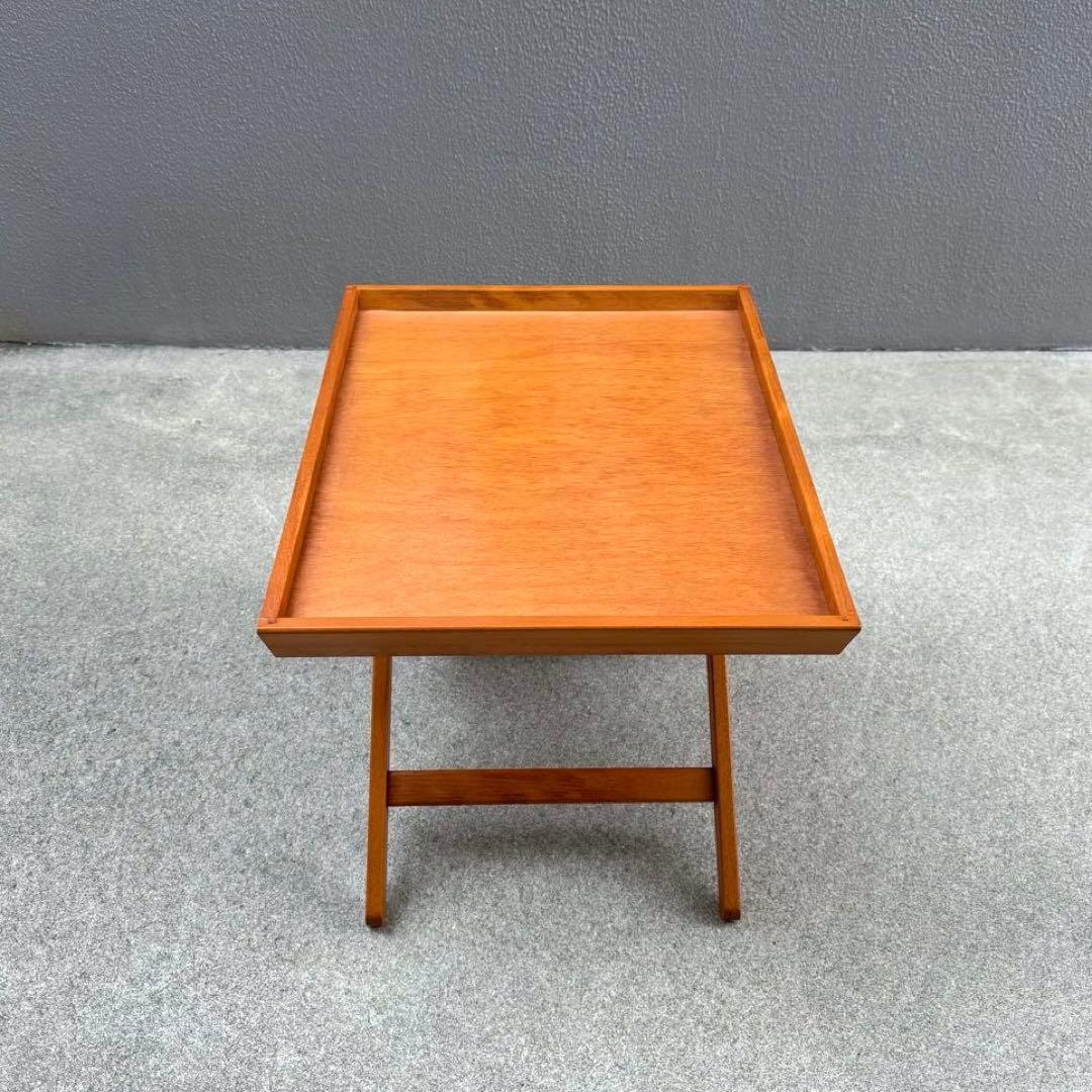 アンティーク 木製 サイドテーブル ローテーブル チークカラー コーヒーテーブル