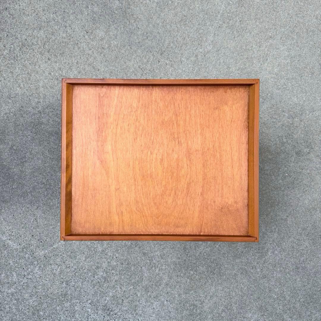 アンティーク 木製 サイドテーブル ローテーブル チークカラー コーヒーテーブル